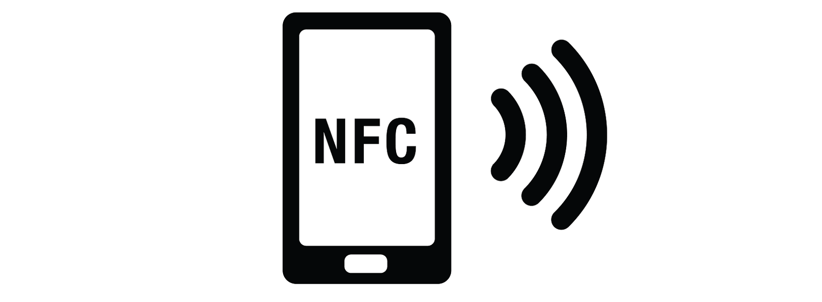  A closeup of a smartphone with the NFC logo on the back.